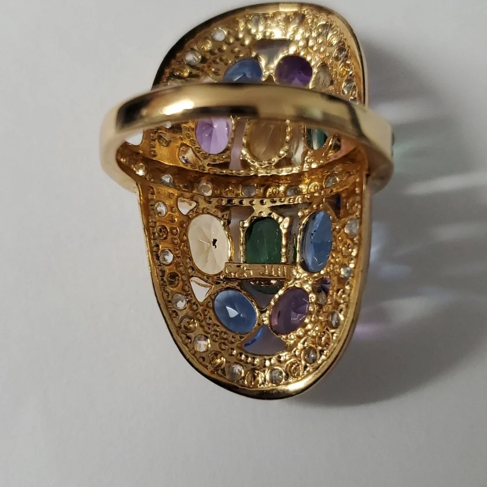 Sterling Silver 925 Gemstone Halo Ring